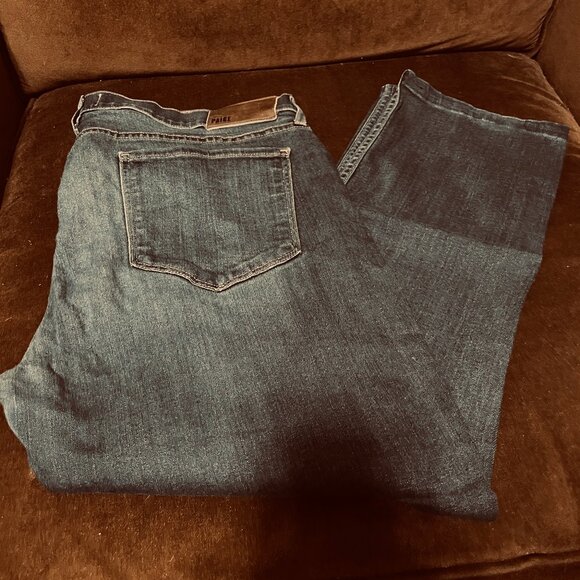 Paige Federal Slim Straight Jeans Mens 36 (36x28) Blue Dark Wash Stretch USA - Picture 1 of 6